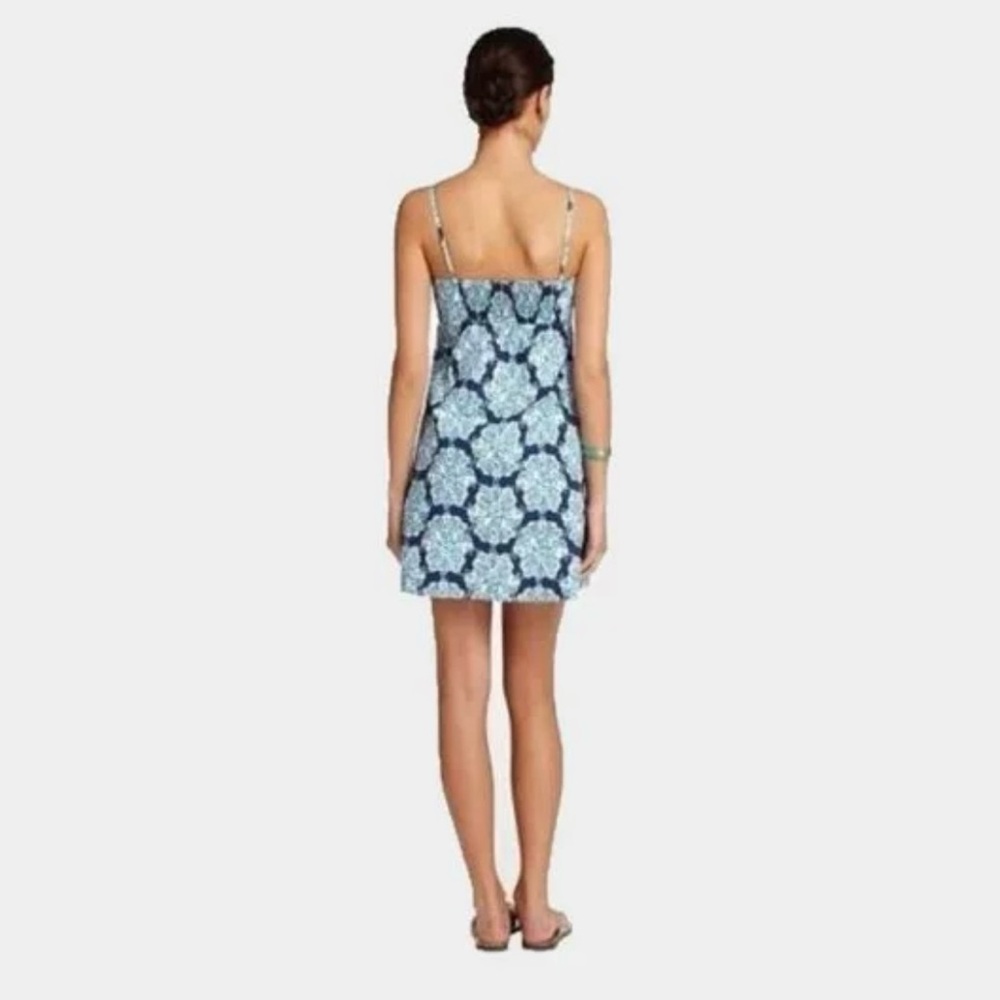 Lilly Pulitzer Rilee Hey Sailor Printed Lace Up Dress Blue Mermaid Nautical 10 - Picture 2 of 15